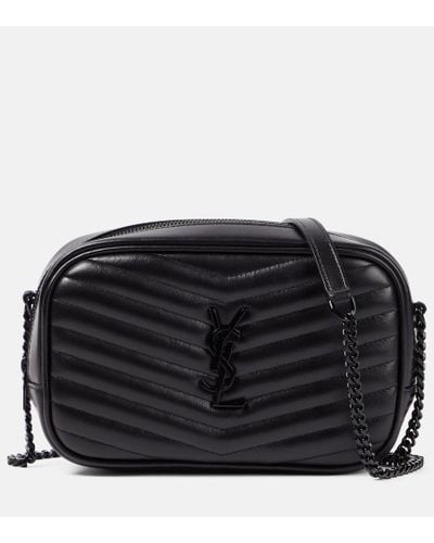 Saint Laurent Lou Mini Quilted Leather Camera Bag - Black