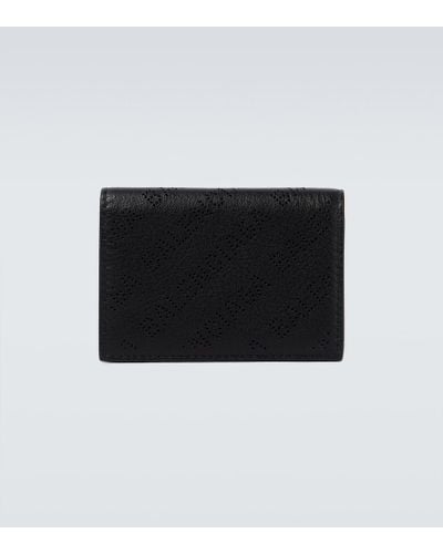 Balenciaga Cash Leather Coin Wallet - Black