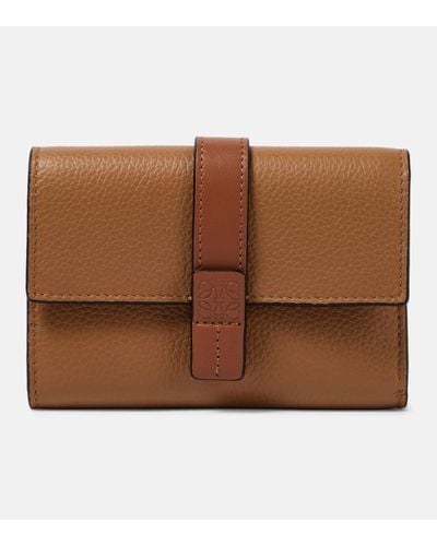 Loewe Vertical Small Leather Wallet - Brown
