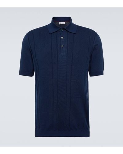 Brunello Cucinelli Cotton Polo Shirt - Blue