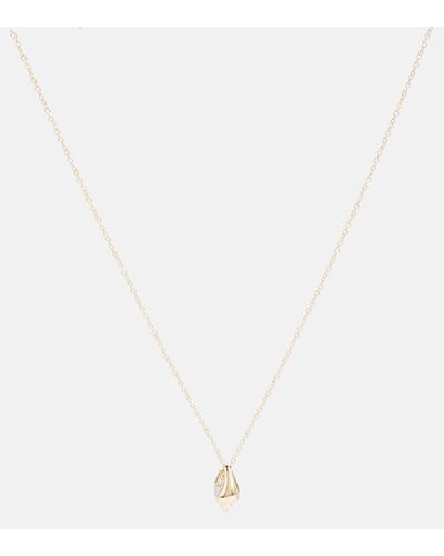 Sophie Bille Brahe Conque D'or Diamant 18kt Yellow Gold Necklace With Diamond - White