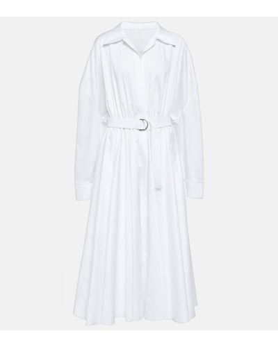 Norma Kamali Robe chemise en coton - Blanc