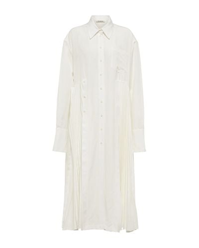 Peter Do Satin Shirt Dress - White