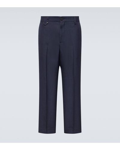 Jacquemus Le Pantalon Cabri Cropped Tailored Trousers - Blue