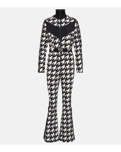 Perfect Moment Ryder Houndstooth Ski Suit - White