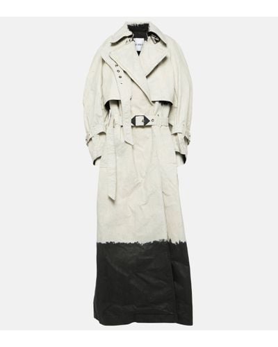 The Attico Trench-coat en denim enduit - Neutre