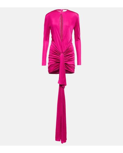 Saint Laurent Minikleid aus Jersey - Pink