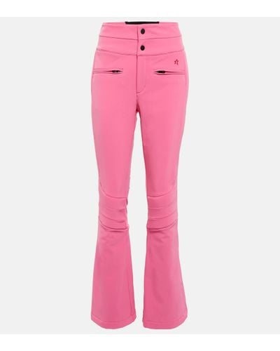 Perfect Moment Aurora High-rise Softshell Flared Ski Trousers - Pink