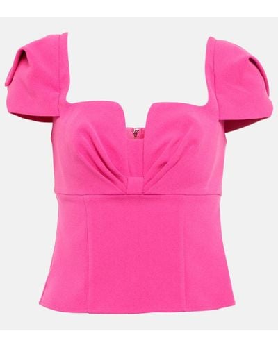 Roland Mouret Top in cady - Rosa