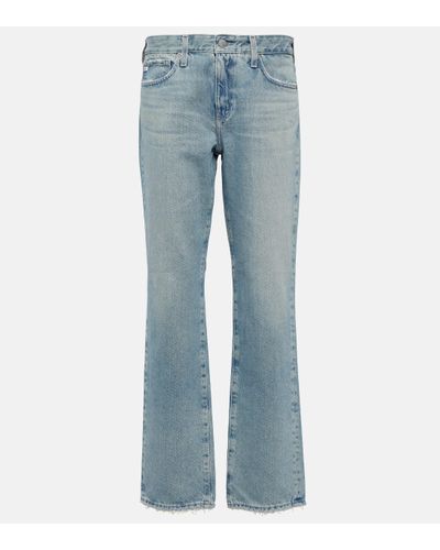 AG Jeans Remy Low-rise Straight Jeans - Blue