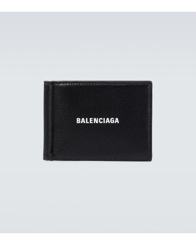 Balenciaga Cartera Cash plegable con logo - Negro