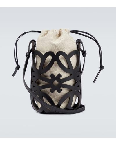 Loewe Paula's Ibiza Bucket-Bag Anagram - Schwarz