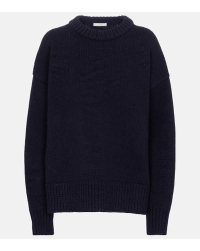 The Row Ophelia Wool And Cashmere Sweater - Blue