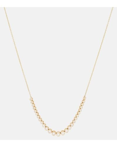 STONE AND STRAND Let It Slide 10kt Gold Necklace With Diamonds - Natural