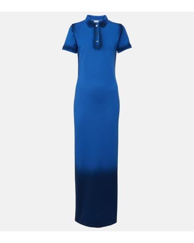 Loewe Cotton Pique Polo Dress - Blue