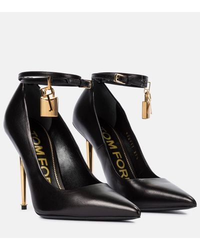 Tom Ford Leather Court Shoes - Black