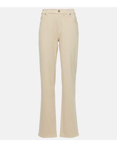 7 For All Mankind Mid-Rise Straight Jeans Ellie - Natur