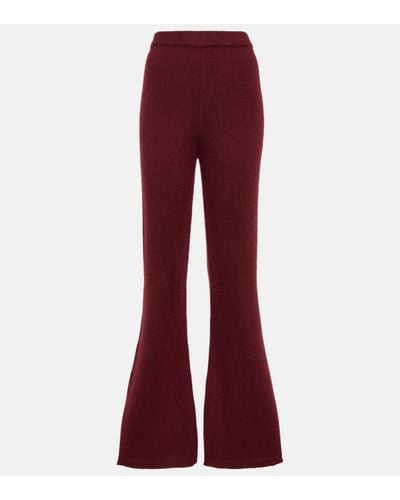 Gabriela Hearst Niven Cashmere And Silk Trousers - Red