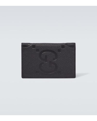 Gucci Kartenetui Jumbo GG aus Leder - Schwarz