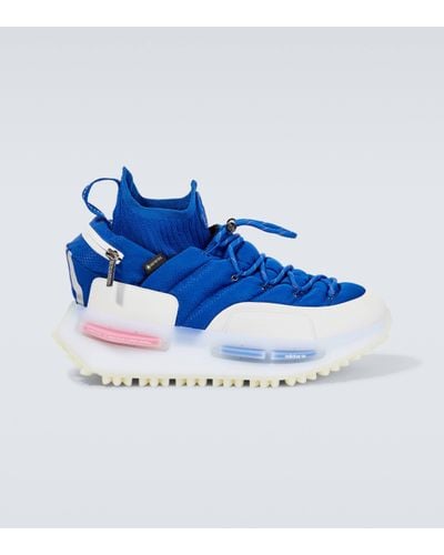 Moncler Genius X Adidas Nmd High-top Woven Trainers - Blue