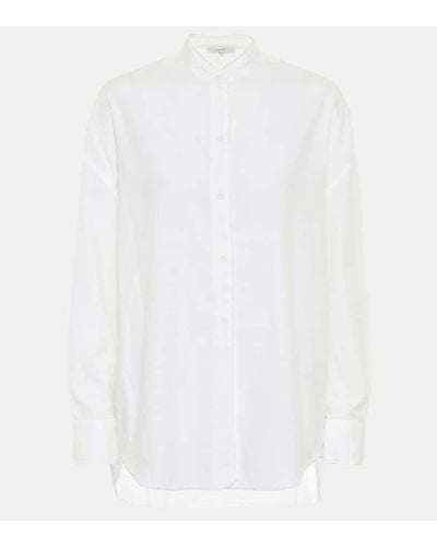 Vince Cotton-blend Poplin Shirt - White