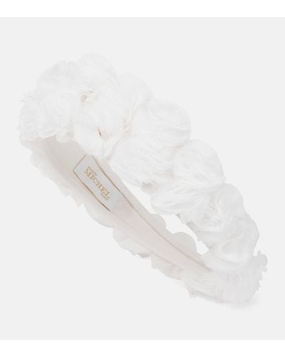 Maison Michel Bridal Constance Tulle Headband - White