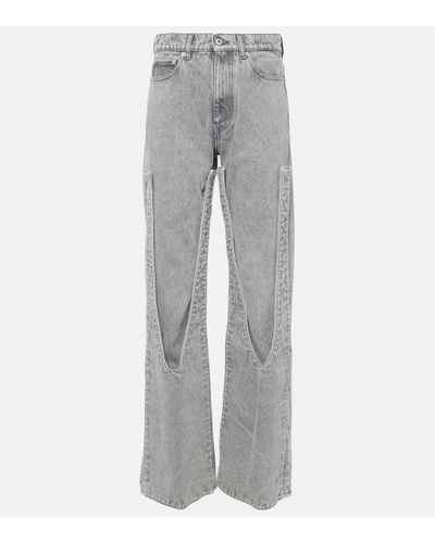 Y. Project Snap Off Chap Straight Jeans - Grey
