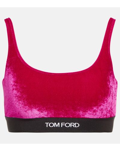 Tom Ford Velvet Bralette - Pink