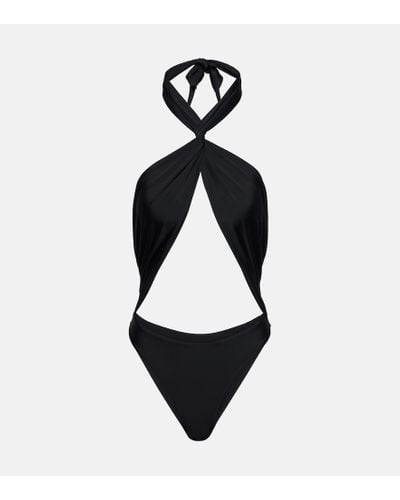 JADE Swim Apex Halterneck Cutout Swimsuit - White