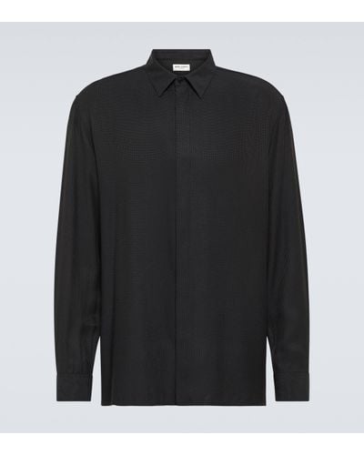 Saint Laurent Pique Shirt - Black