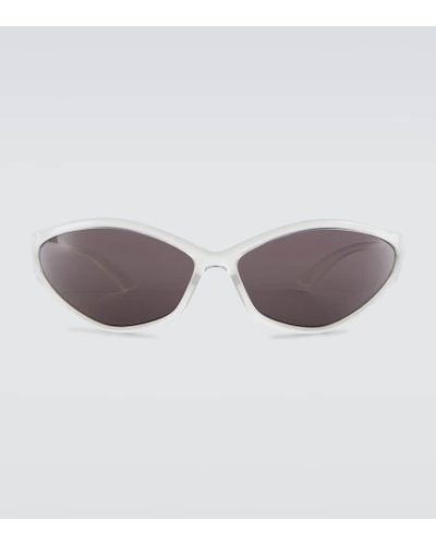 Balenciaga Ovale Sonnenbrille 90s - Braun