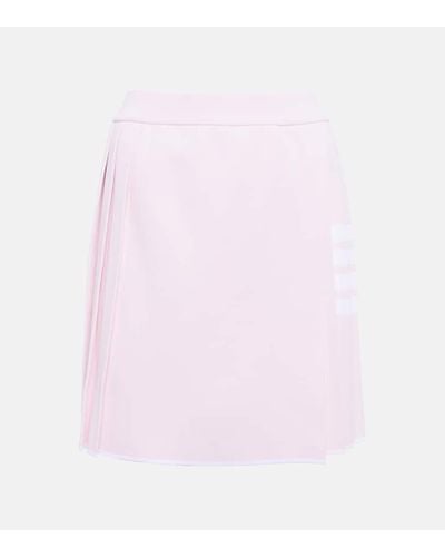 Thom Browne Minifalda plisada de tiro alto - Rosa