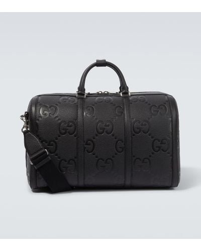 Gucci Jumbo GG Leather Travel Bag - Black