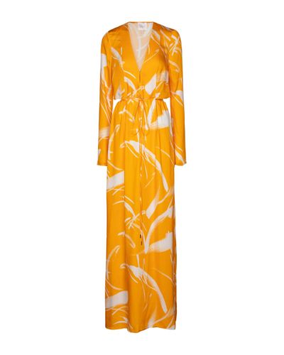Galvan London Lido Printed Jersey Maxi Dress - Metallic