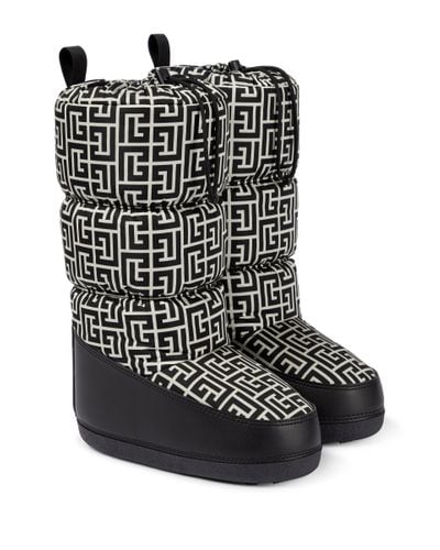 Balmain Monogram Snow Boots - Black