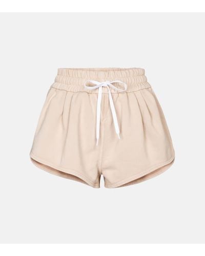 Miu Miu Shorts aus Baumwoll-Jersey - Natur