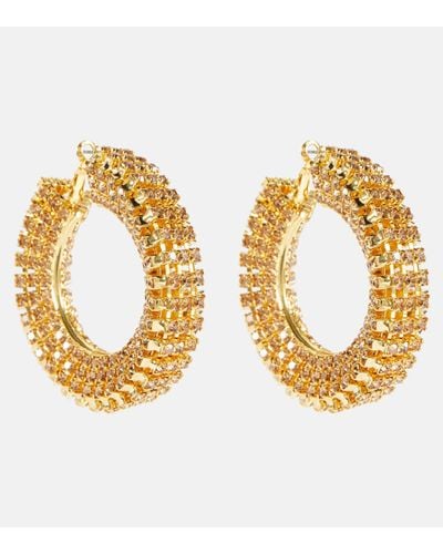 Magda Butrym Crystal-embellished Hoop Earrings - Metallic