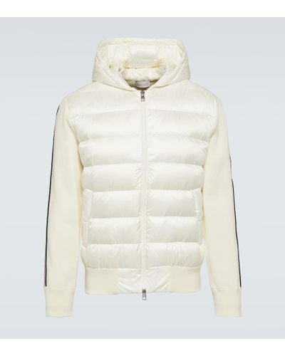Moncler Cardigan in lana con imbottitura - Bianco