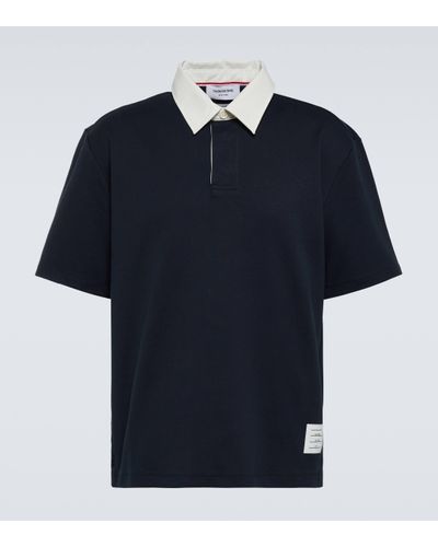 Thom Browne Polo en coton - Bleu