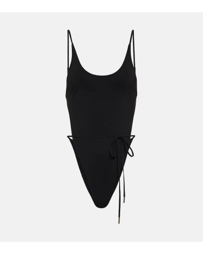 Saint Laurent Open-back Swimsuit - Black
