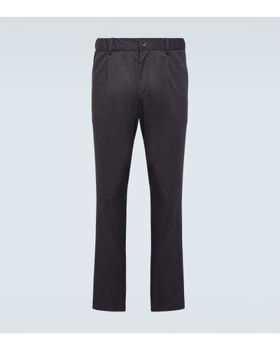 Herno Cotton-blend Straight Pants - Blue