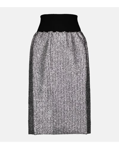 Moncler Genius 2 Moncler 1952 Lurex® Wool-blend Midi Skirt - Black