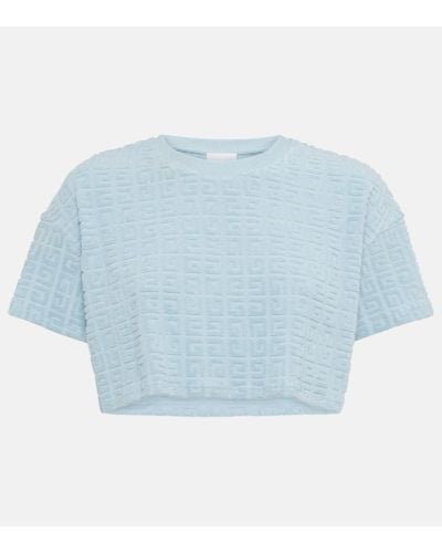 Givenchy Cropped-Top Plage 4G aus Frottee - Blau