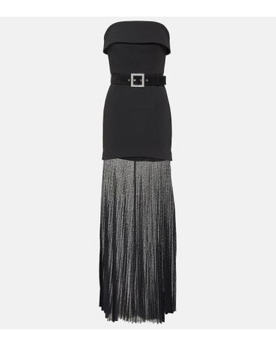 Rebecca Vallance Yvonne Strapless Crepe And Tulle Gown - Black