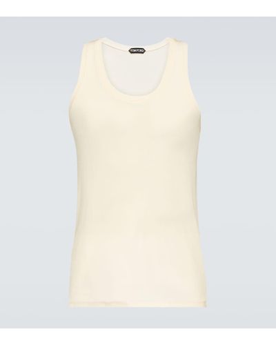 Tom Ford Top aus Jersey - Natur