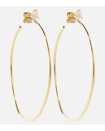 Anita Ko 18kt Gold Hoop Earrings With Diamonds - Metallic