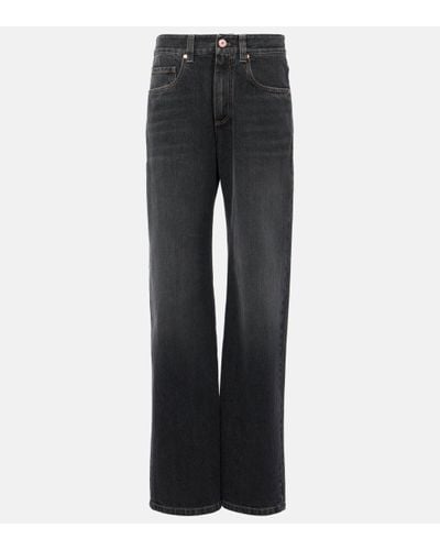 Brunello Cucinelli High-rise Flared Jeans - Grey