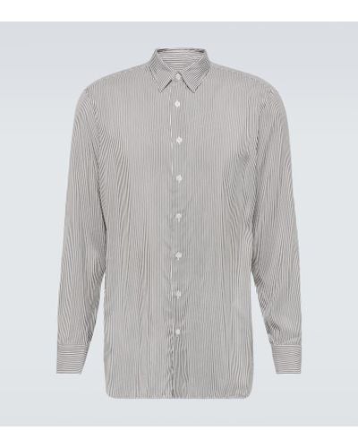 Lardini Pinstripe Shirt - Gray