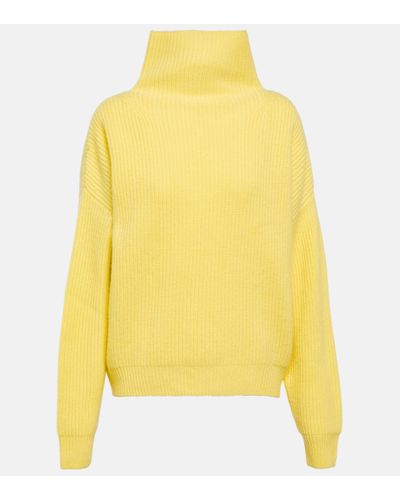 Isabel Marant Brooke Wool And Cashmere Turtleneck Jumper - Yellow