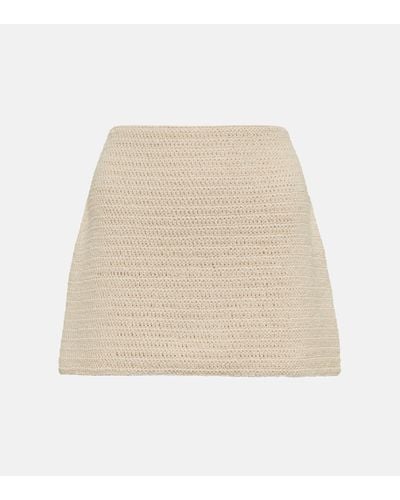 Magda Butrym Crochet Miniskirt - Natural